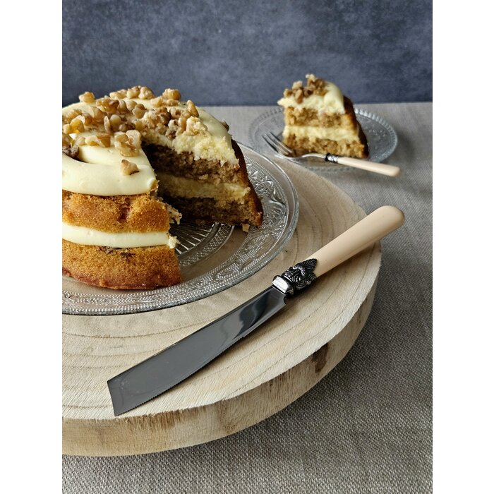 Cake knife, Ivory (matte)