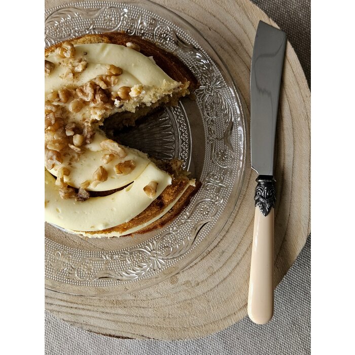 Cake knife, Ivory (matte)