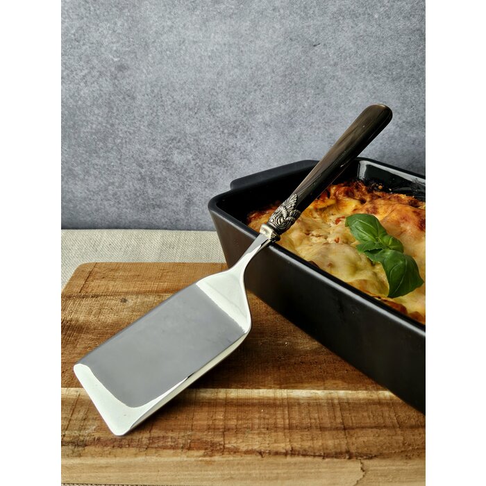 Lasagneschep / Lasagne opscheplepel, Bruin met Parelmoer