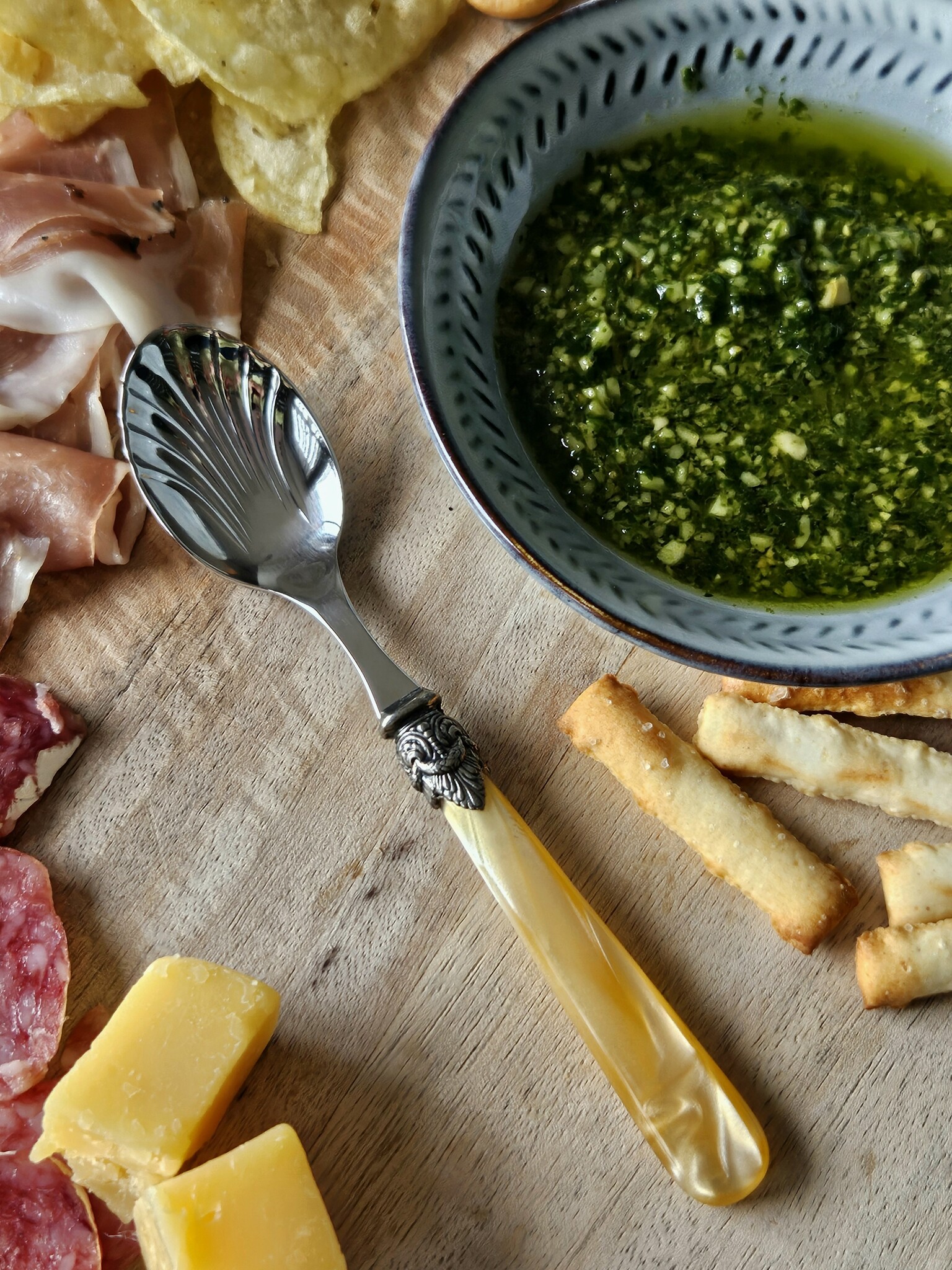 Cuchara para queso, Miel Oro (nácar)