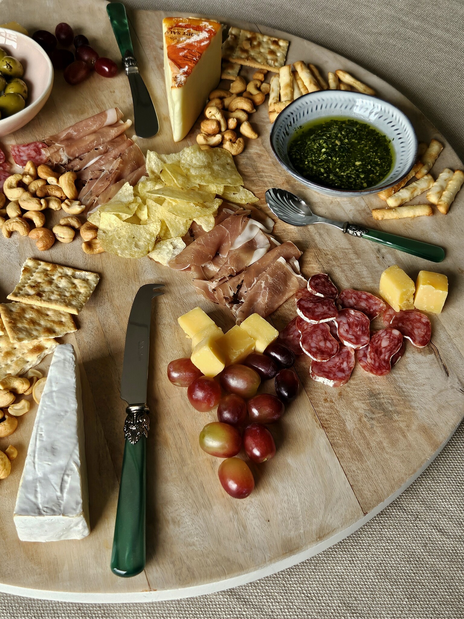 Couteau à fromage, Vert (nacré)