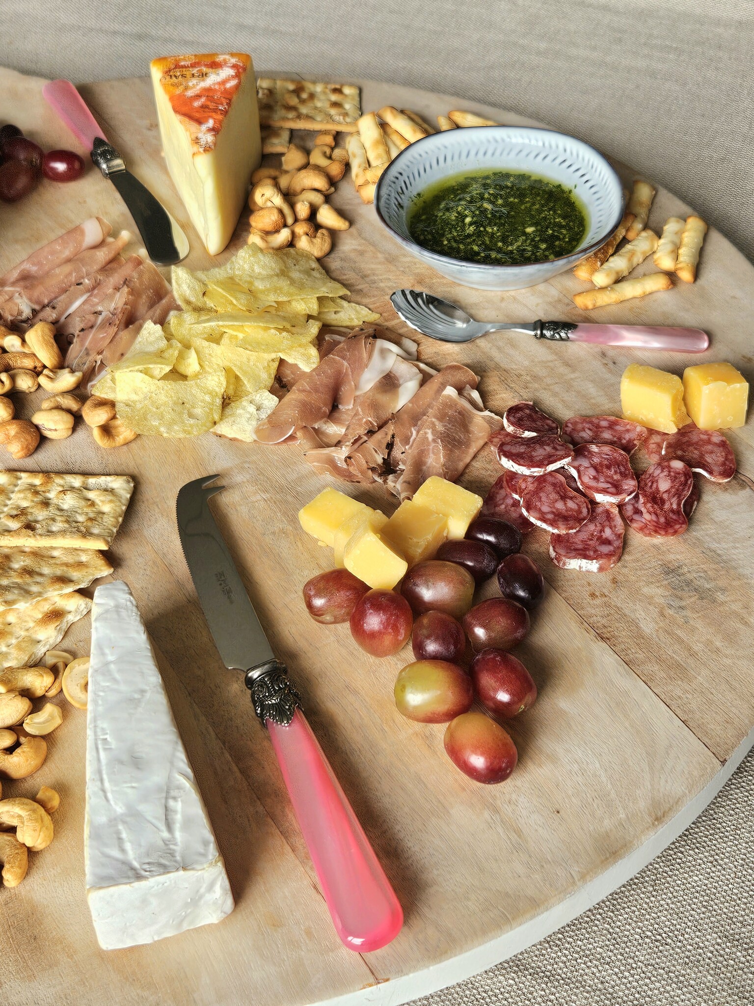 Couteau à fromage, Rose (éclat nacré)