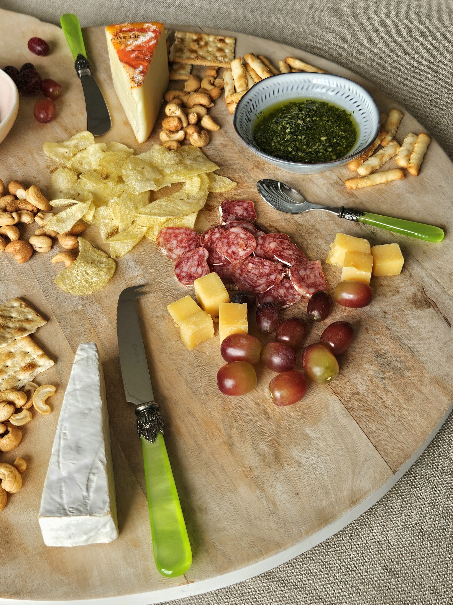 Couteau à fromage, Vert Clair (éclat nacré)