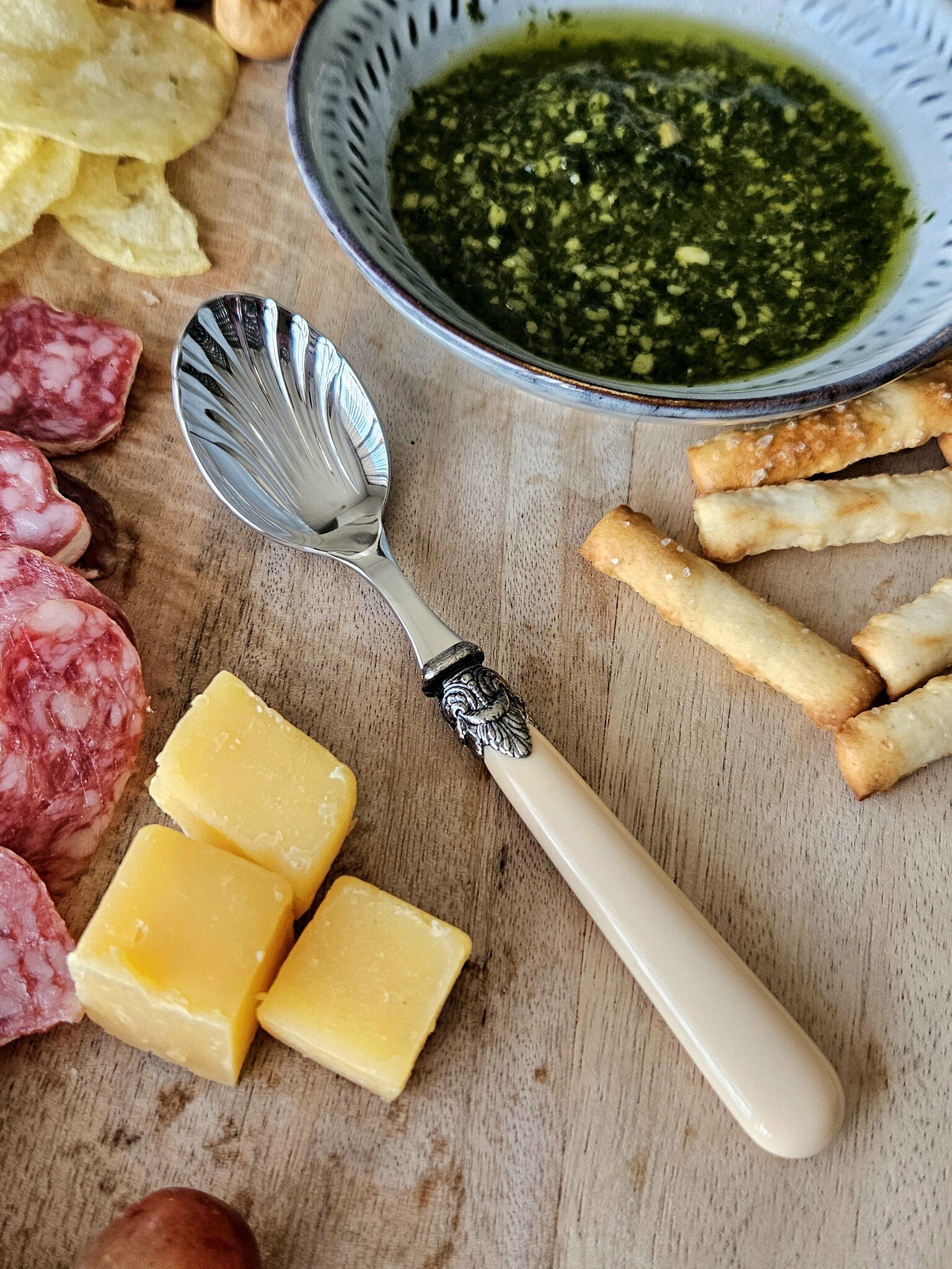 Cuchara para queso, Marfil (mate)