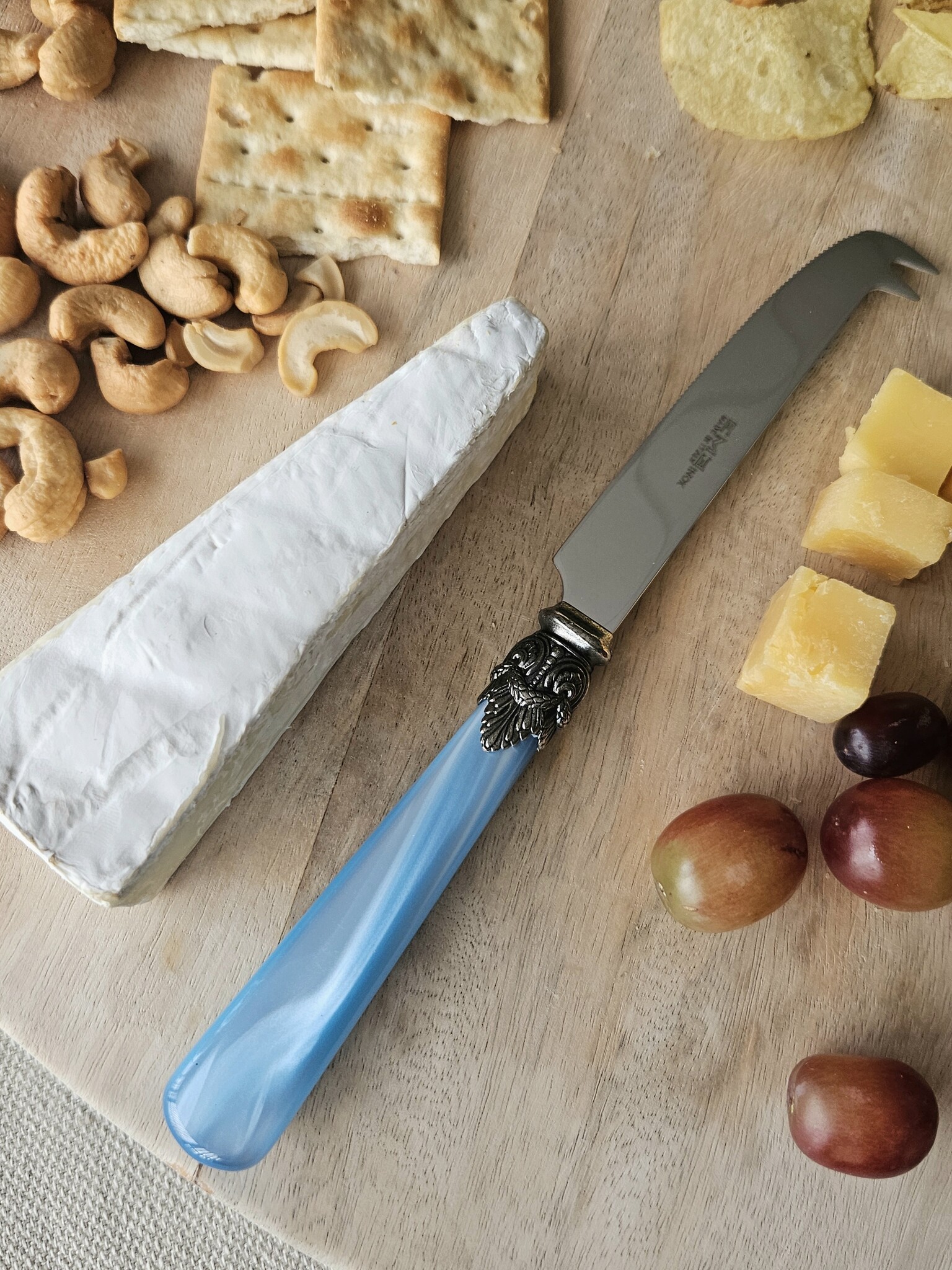 Couteau à fromage, Bleu Clair (nacré)