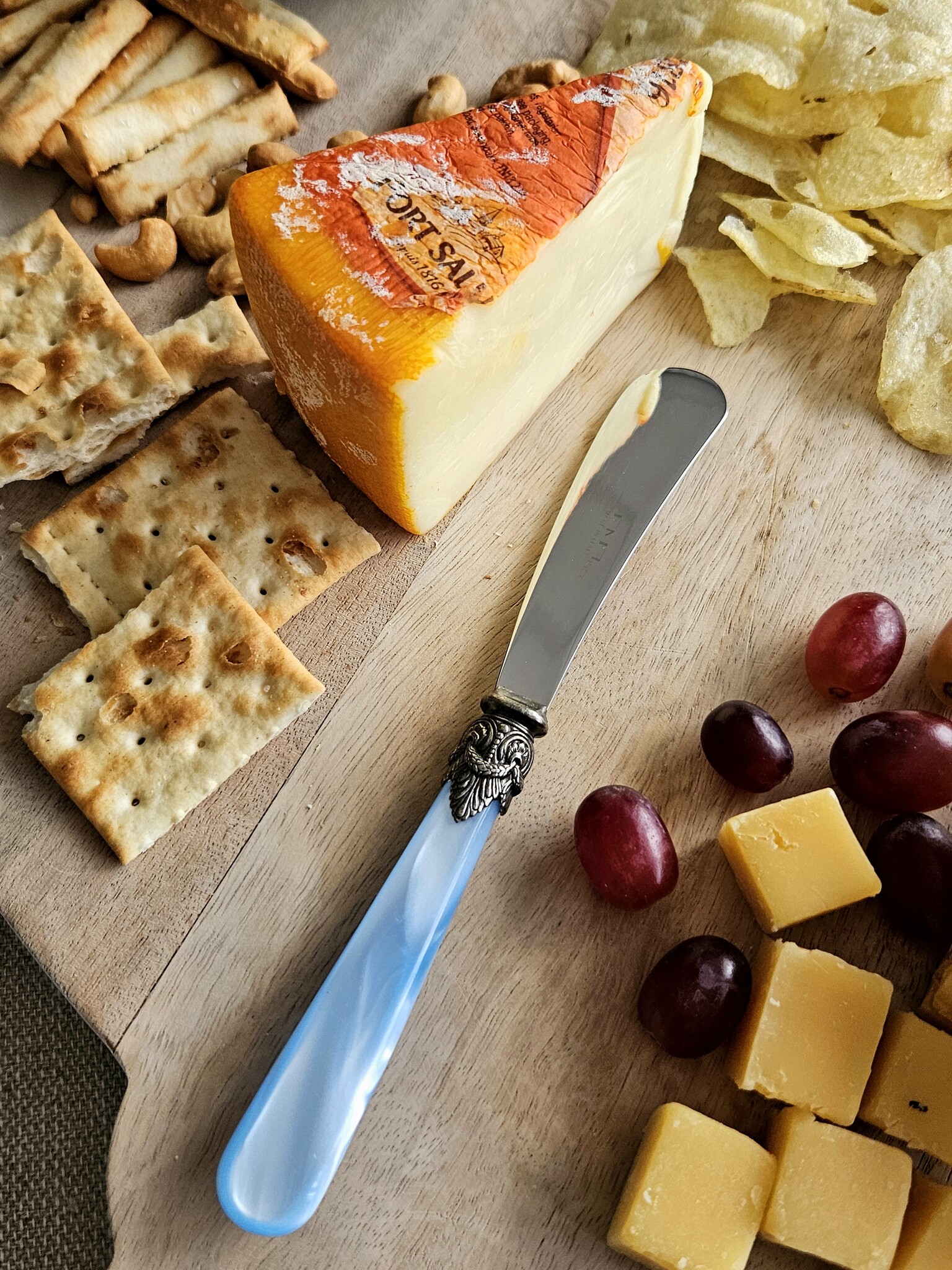 Botermesje groot, Lichtblauw (parelmoer), EME Napoleon