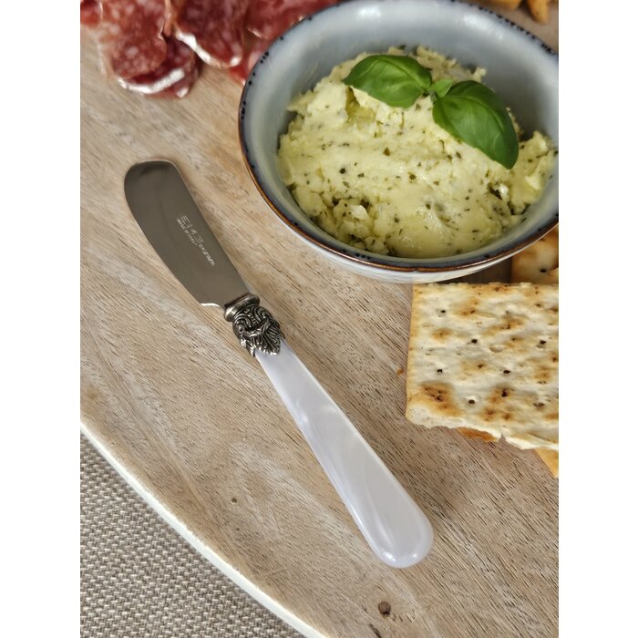 Butter knife, White (mother-of-pearl), 5,3 inch