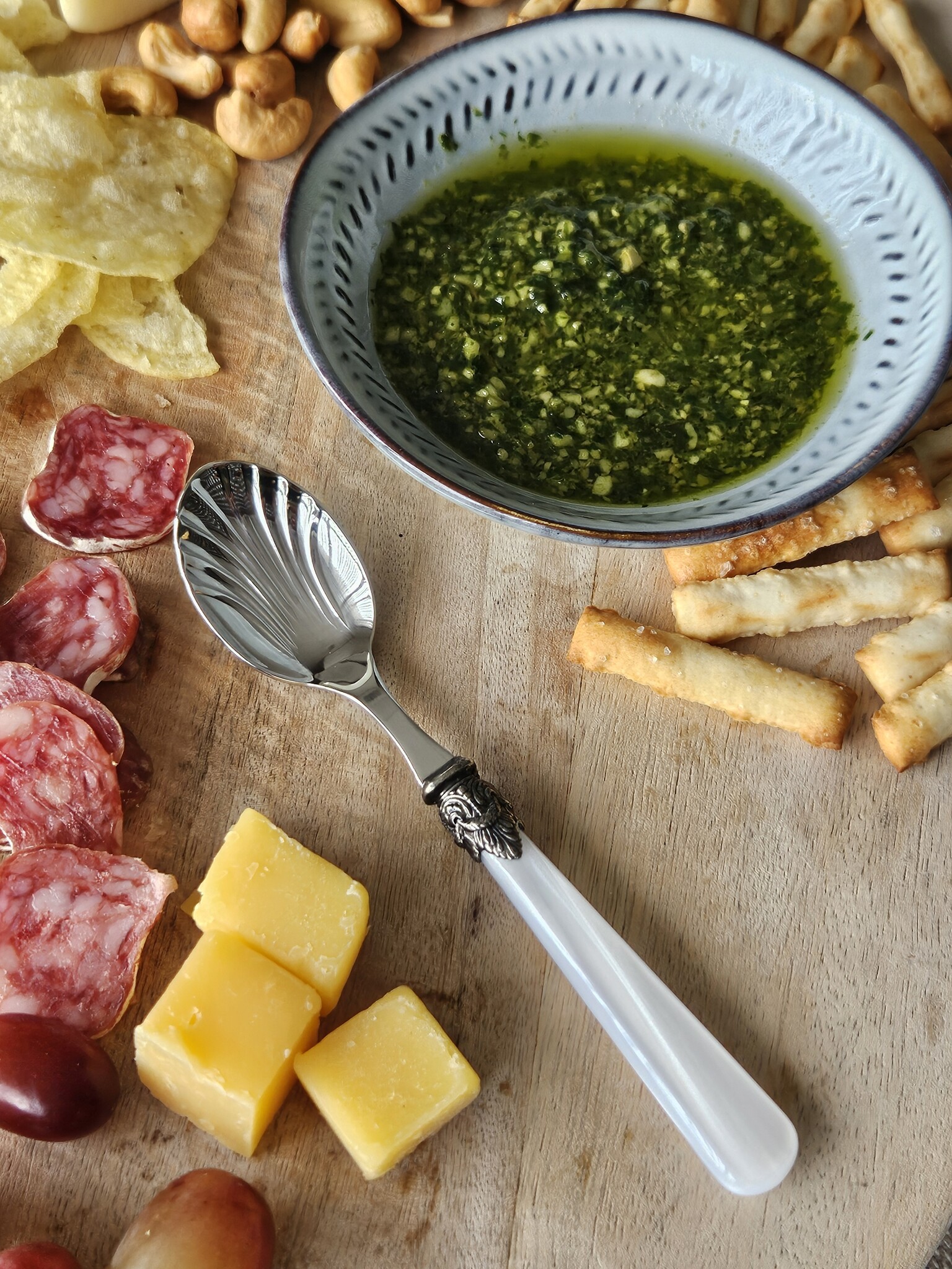 Cuchara para queso, Blanco (nácar)