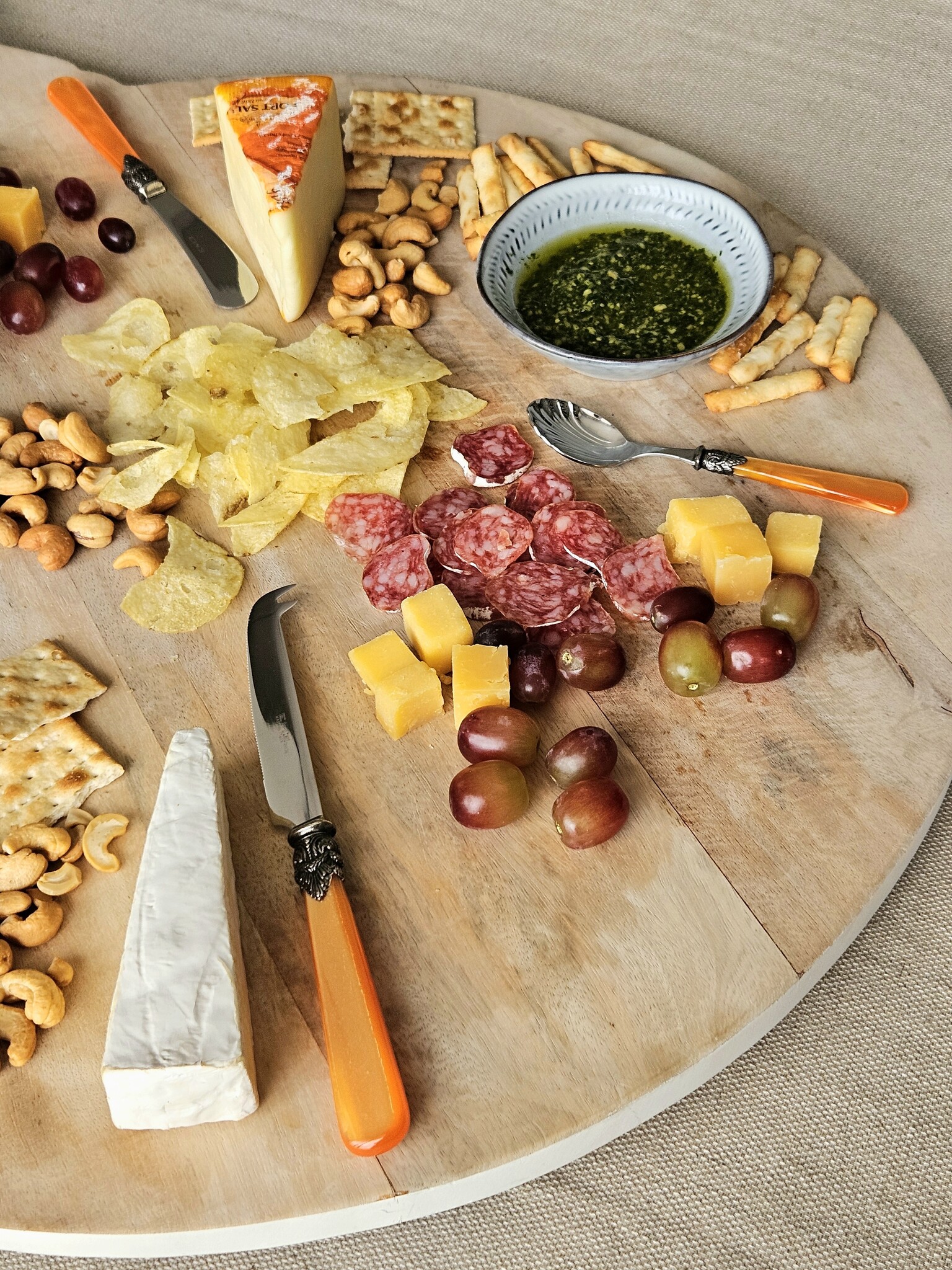 Couteau à fromage, Orange (éclat nacré)