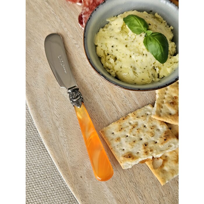 Butter knife, Orange (mother-of-pearl), 5,3 inch