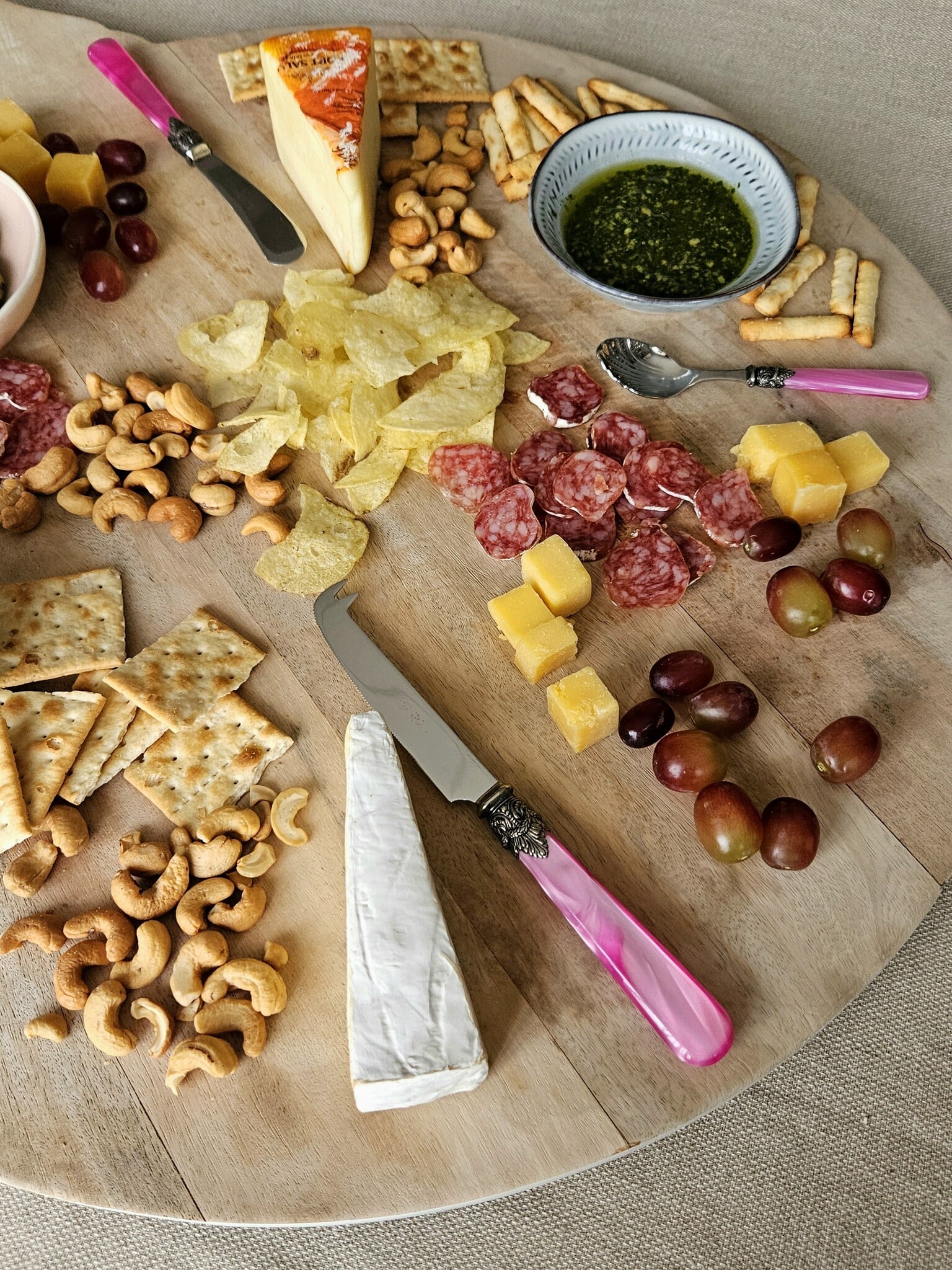 Cuchillo para queso, Fucsia (nácar)