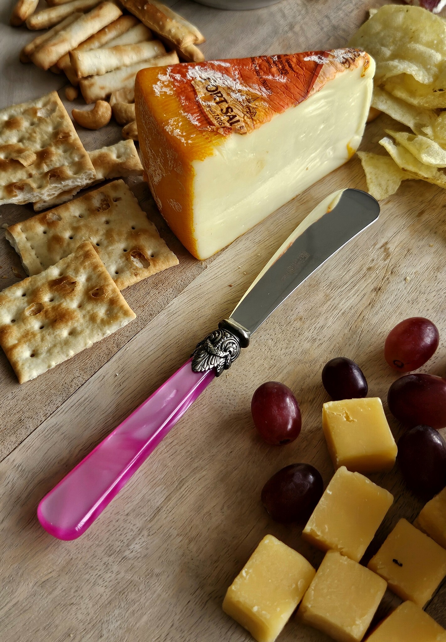 Buttermesser, Fuchsia (perlmuttglanz), 18 cm