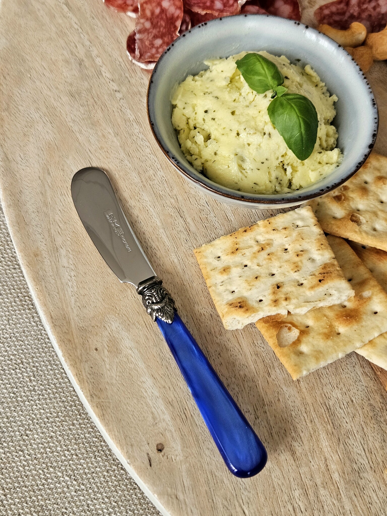 Butter knife, Blue (mother-of-pearl sheen), 5,3 inch