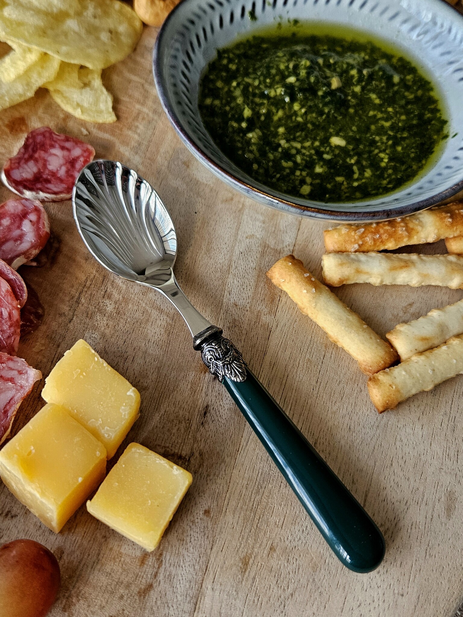 Käselöffel, Grün (einfarbig)