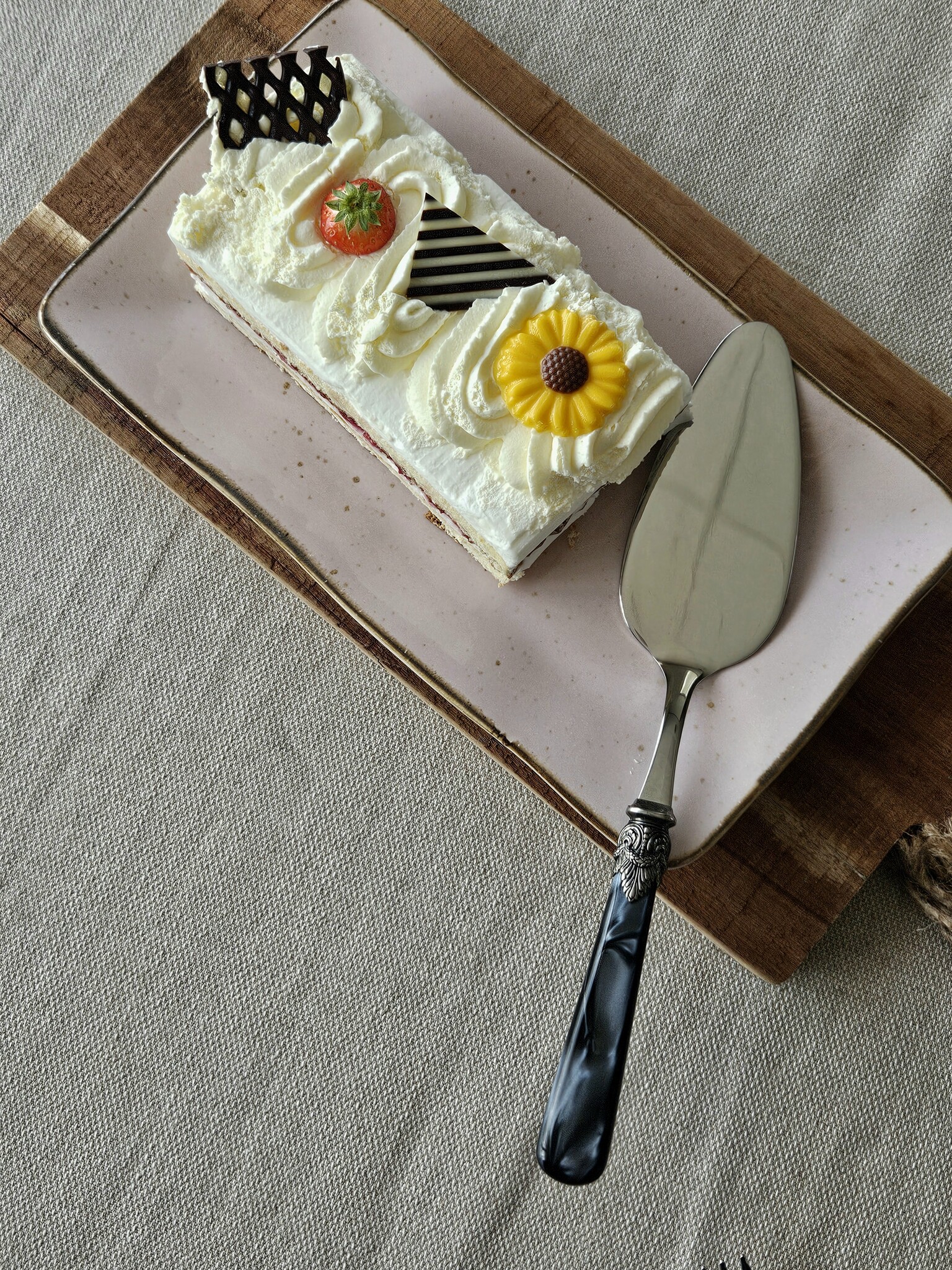 Pala para tarta, Negro (brillo nácar)