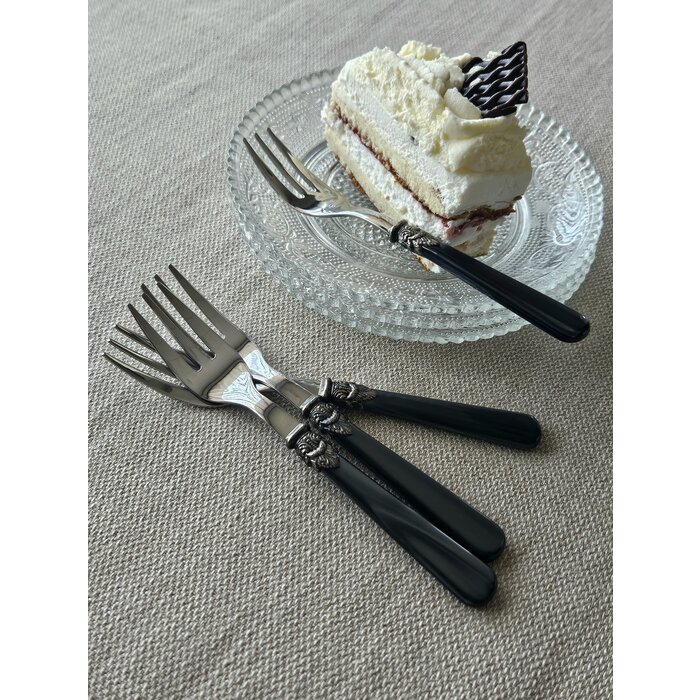 Tenedor para tarta, Negro (nácar)