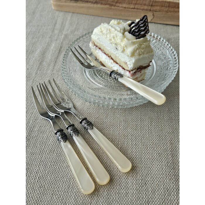 Fourchette à gâteau, Ivoire (éclat nacré)