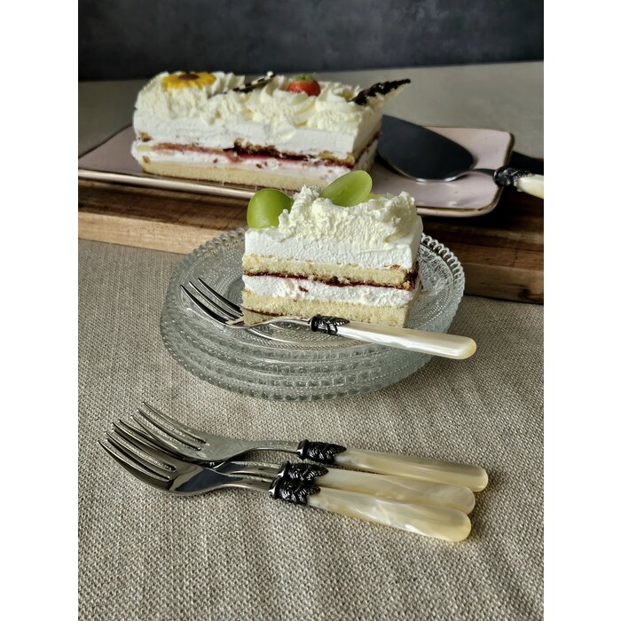 Fourchette à gâteau, Ivoire (éclat nacré)