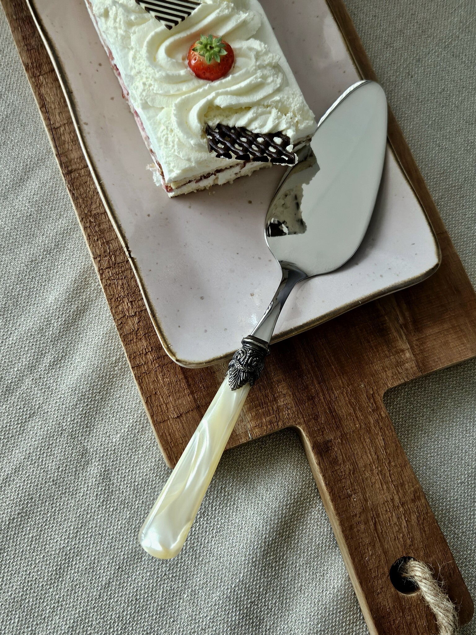 Pala para tarta, Marfil (brillo nácar)