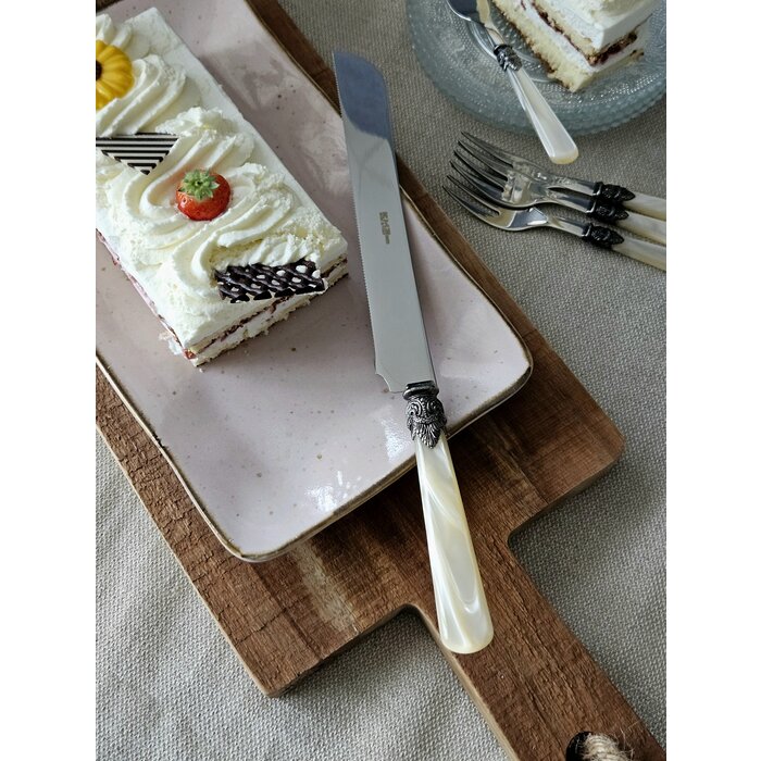 Taartmes, met Ivoor handvat (parelmoer), EME Napoleon