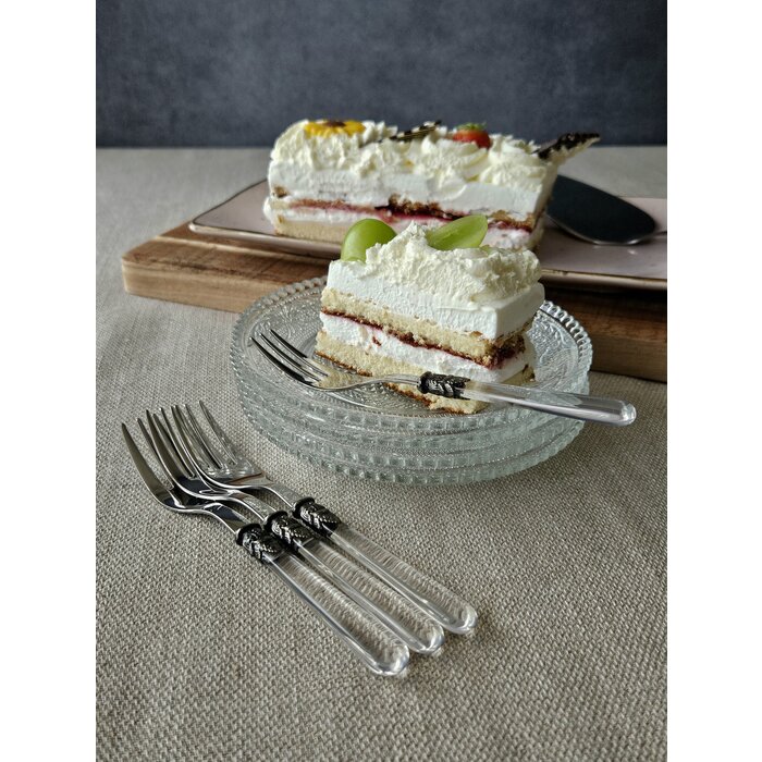 Fourchette à gâteau, Transparent