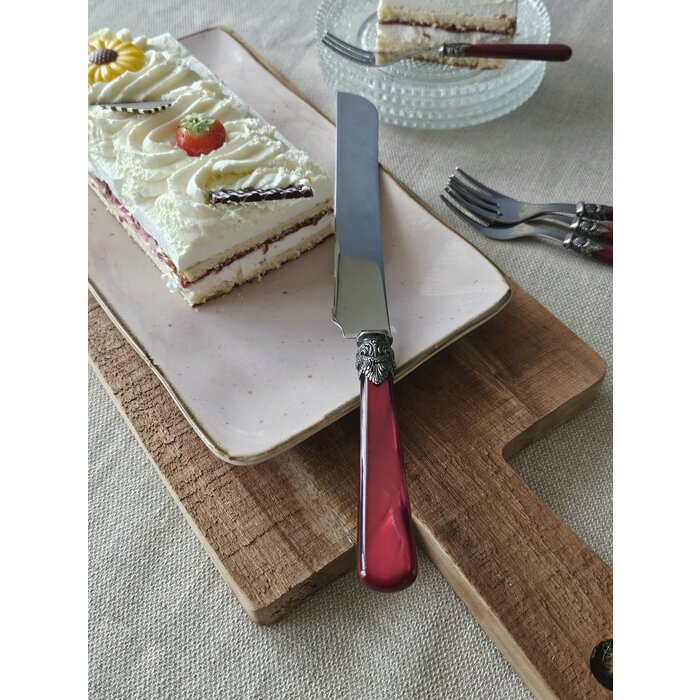 Taartmes, met Rood handvat (parelmoer), EME Napoleon