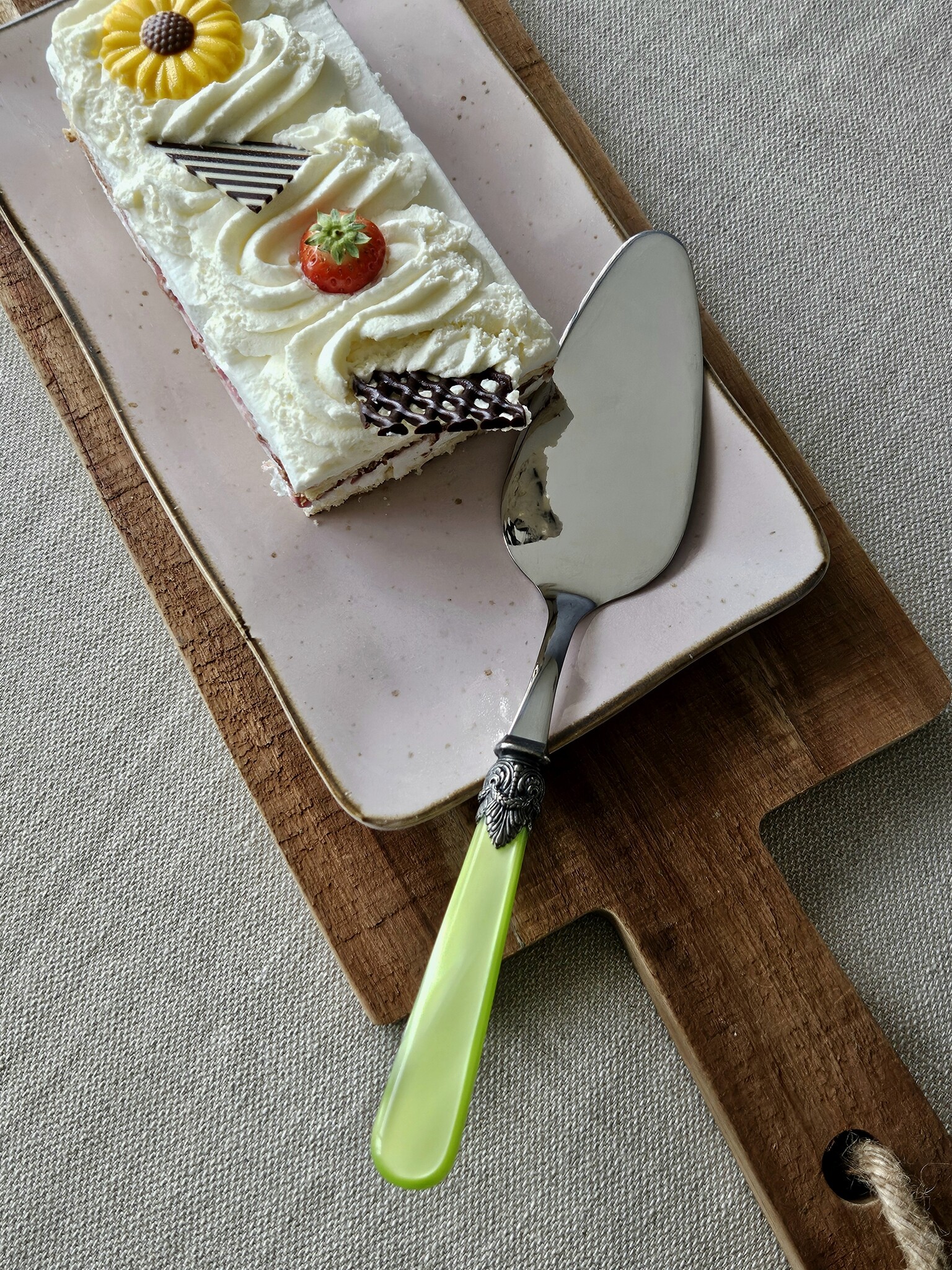Pala para tarta, Verde Claro (nácar)