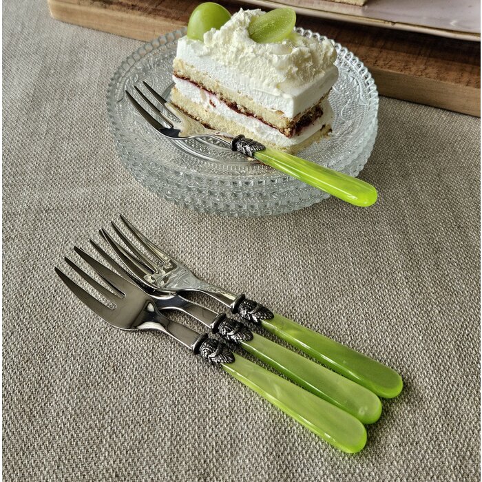 Fourchette à gâteau, Vert Clair (nacré)