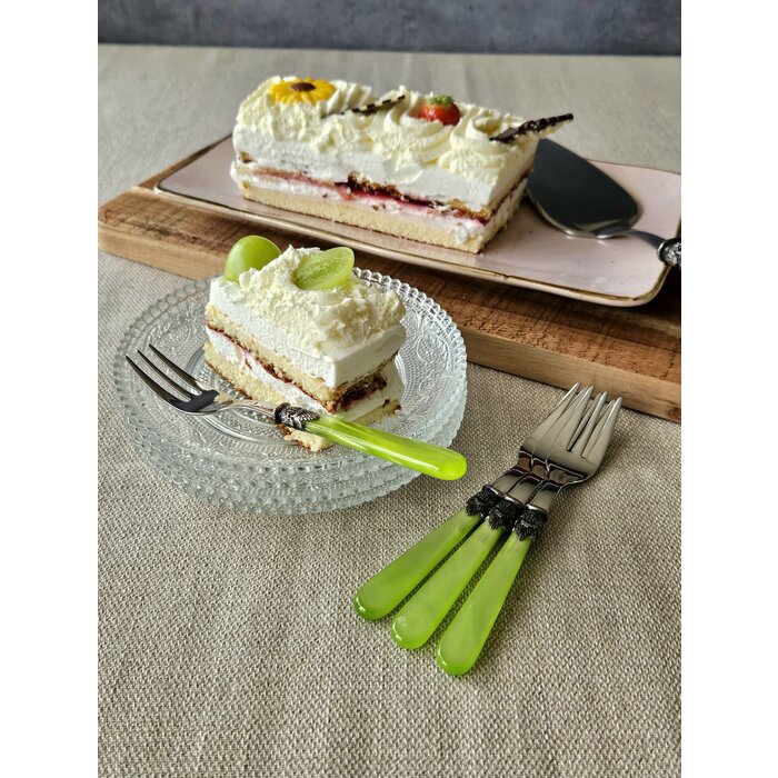 Tenedor para tarta, Verde Claro (nácar)