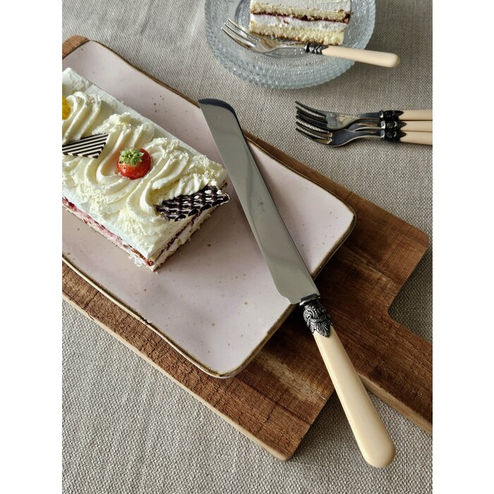 CakCake Knife / Breadknife, with Ivory handle (matte)