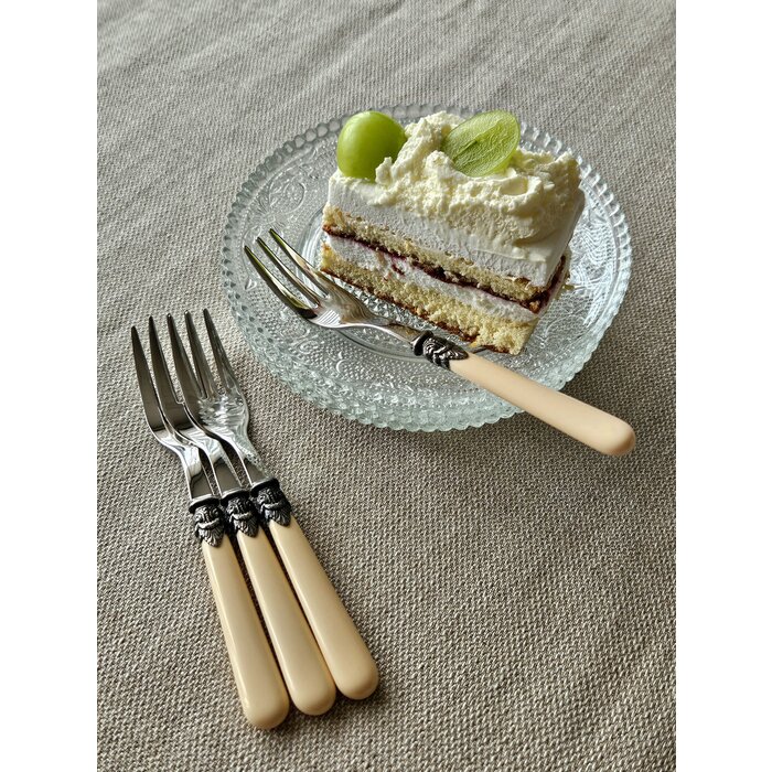 Tenedor para tarta, Marfil (mate)