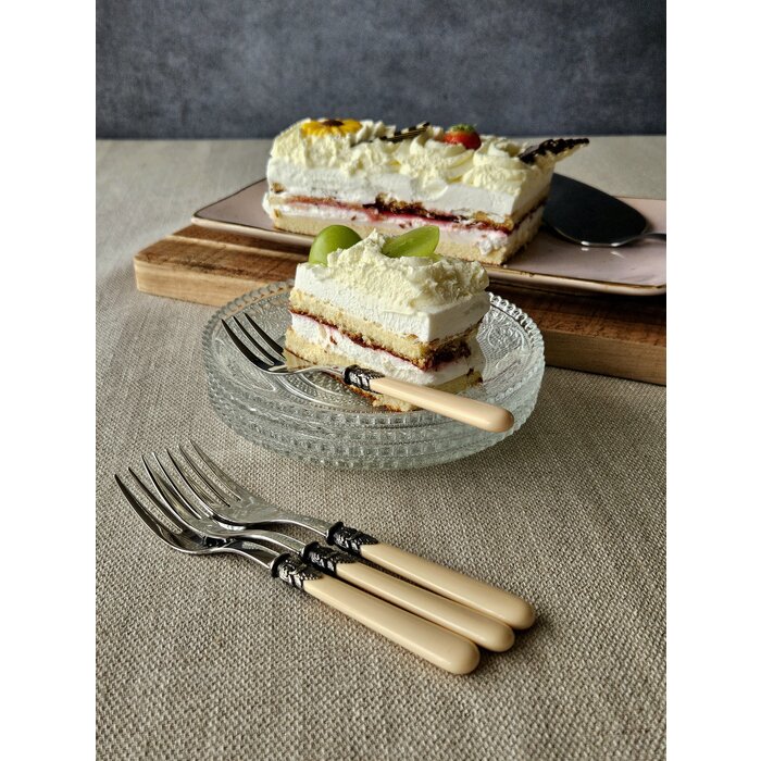 Tenedor para tarta, Marfil (mate)