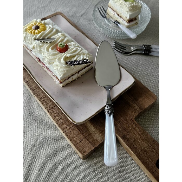 Kuchenheber, Weiß mit Perlmutt