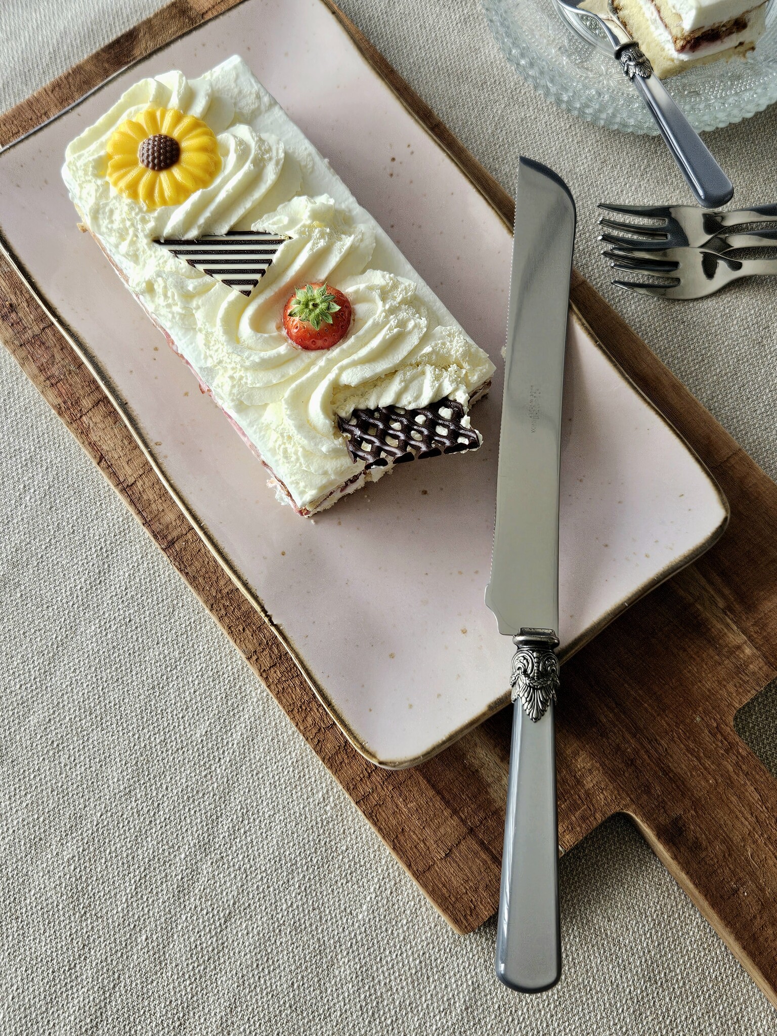 CCouteau pain / Couteau à tarte, avec un manche Gris (éclat nacré)