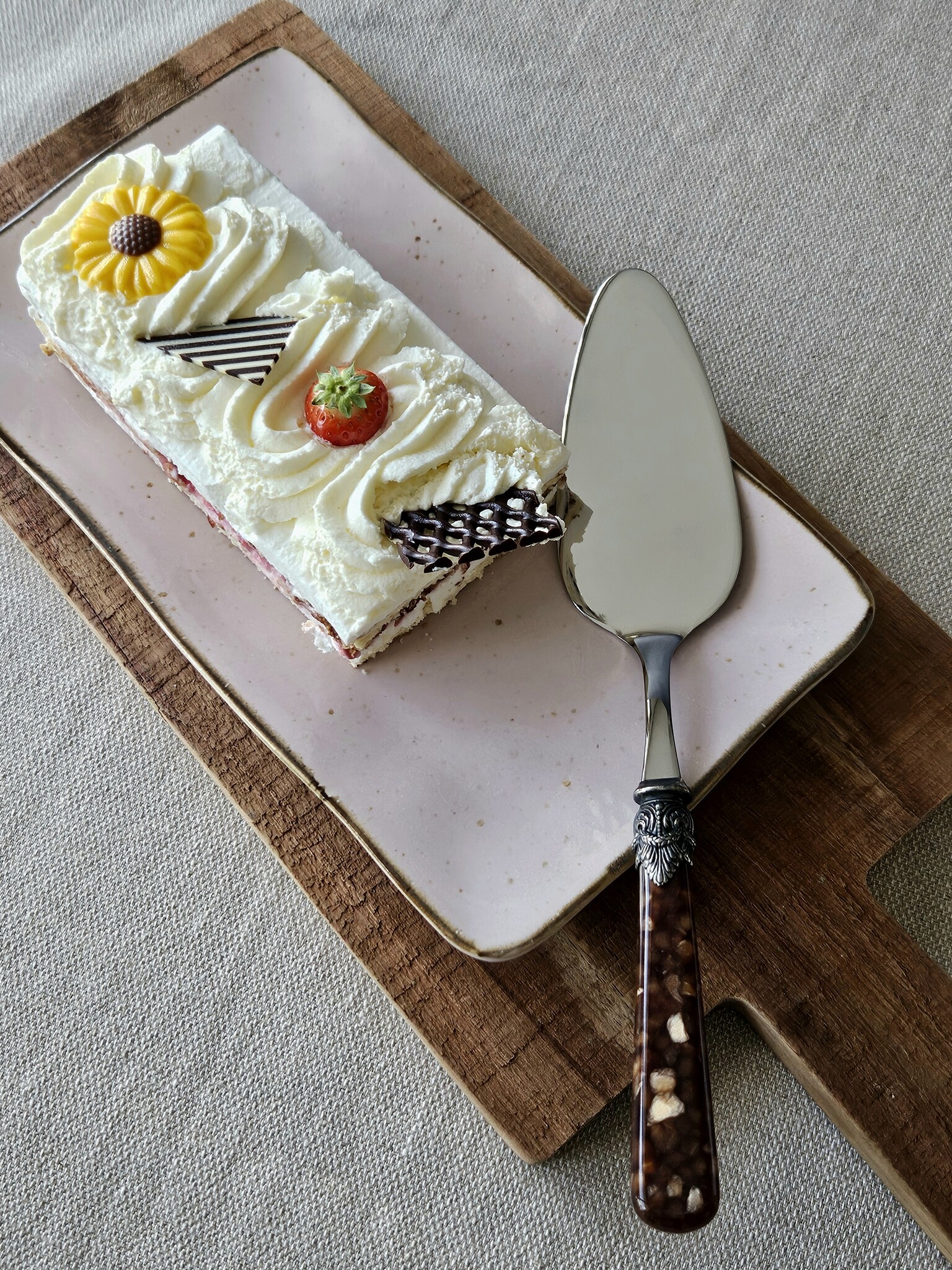 Pala para tarta, Márron (motivo tortuga)