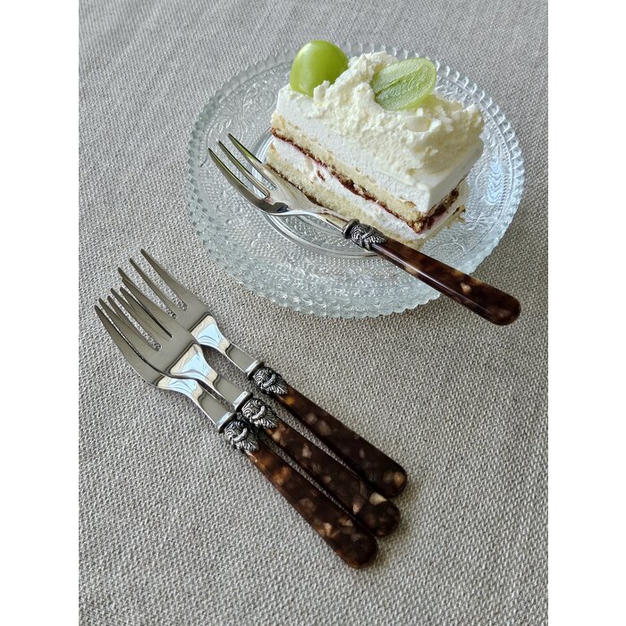 Tenedor para tarta, Márron (motivo tortuga)