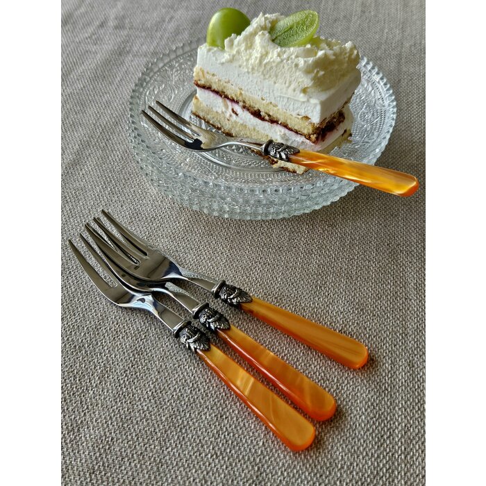 Fourchette à gâteau, Orange (éclat nacré)