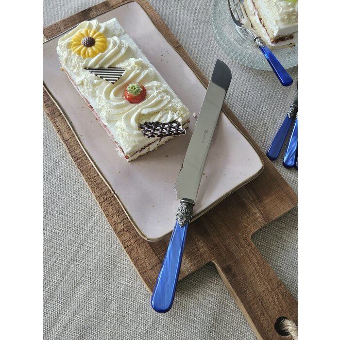 Taartmes, met blauw handvat (parelmoer), EME Napoleon