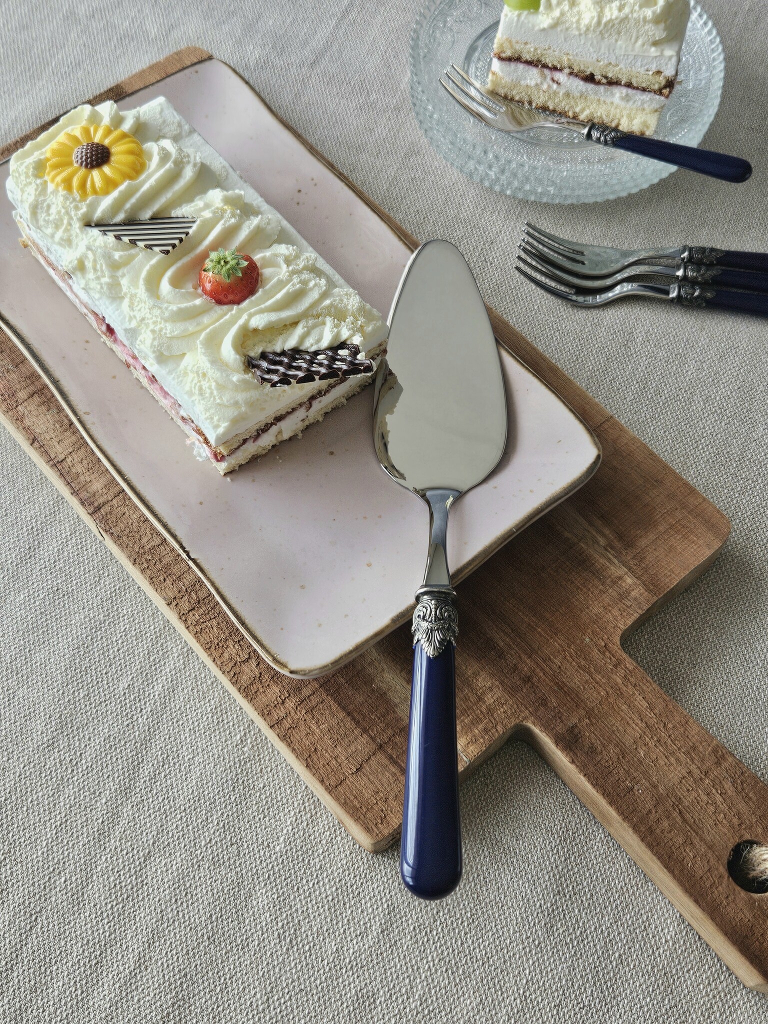 Pala para tarta, Azul (liso)