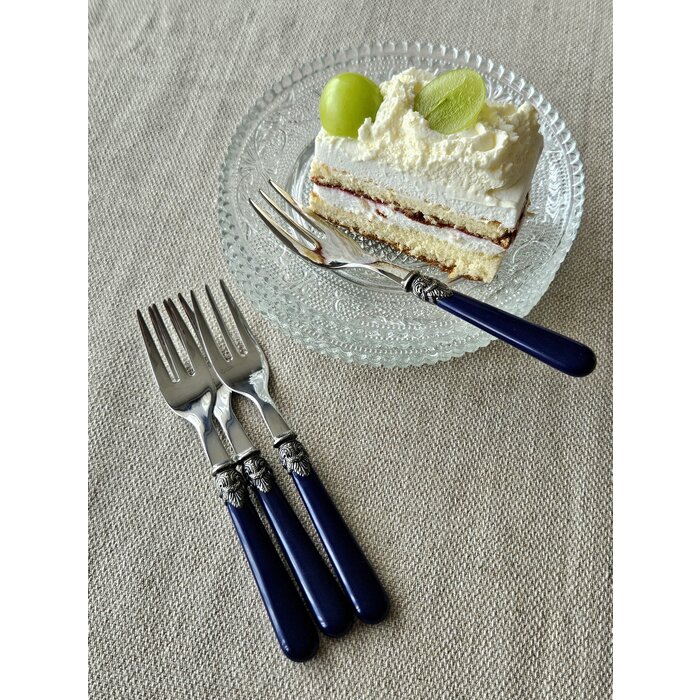 Fourchette à gâteau, Bleu (mat)