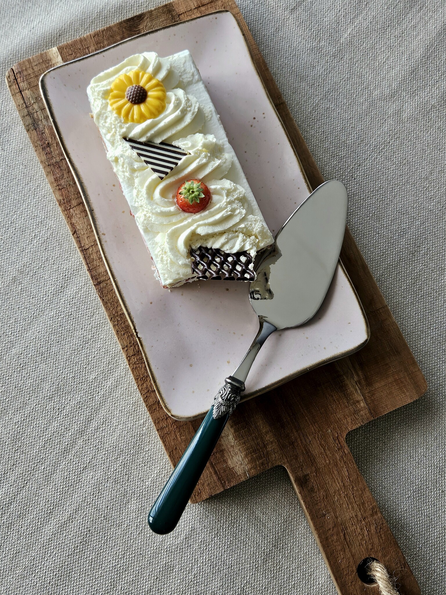Cake server, Green (matte)