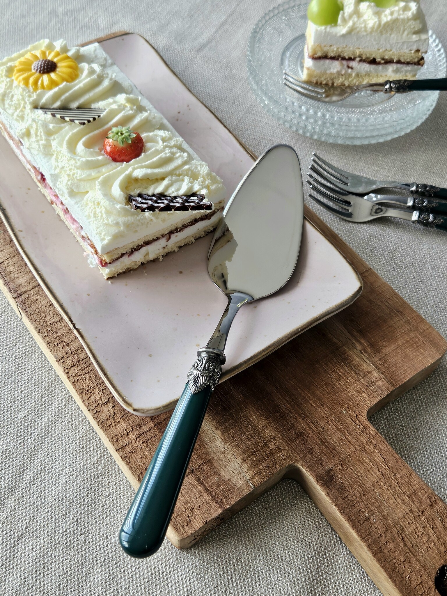 Pelle à gâteau, Vert (uni)