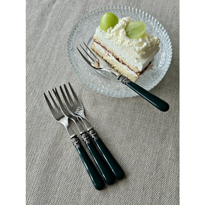 Cake fork, Green (matte)