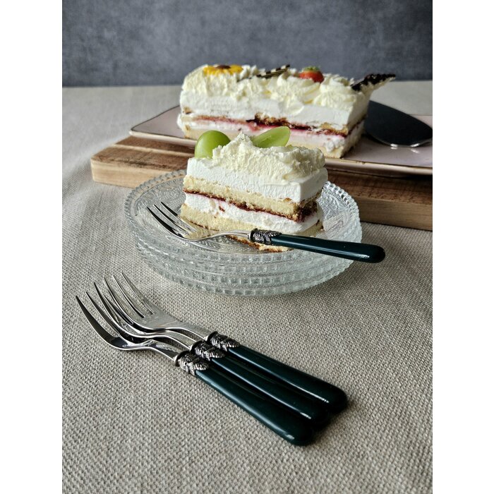 Cake fork, Green (matte)