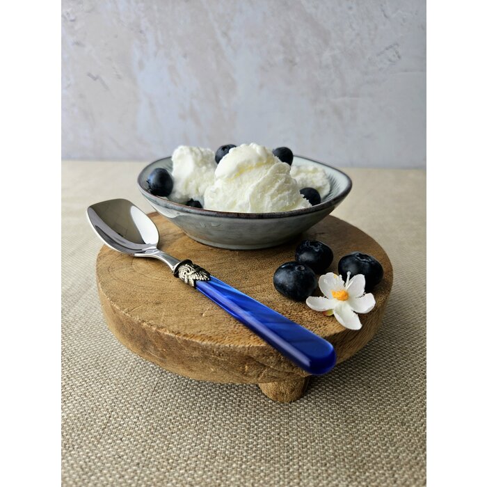 Ice Cream Spoon, with Blue handle (mother-of-pearl)