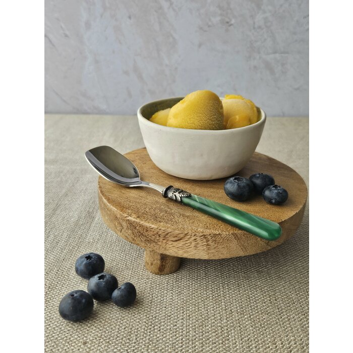 Cuchara para Helado, con mango Verde (nácar)