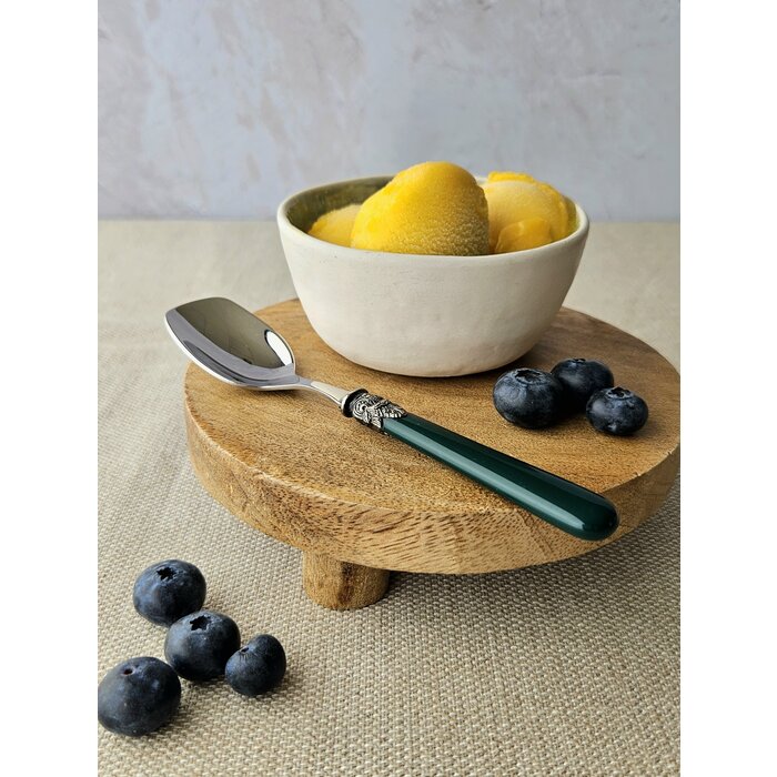 Ice Cream Spoon, with Green handle (plain)