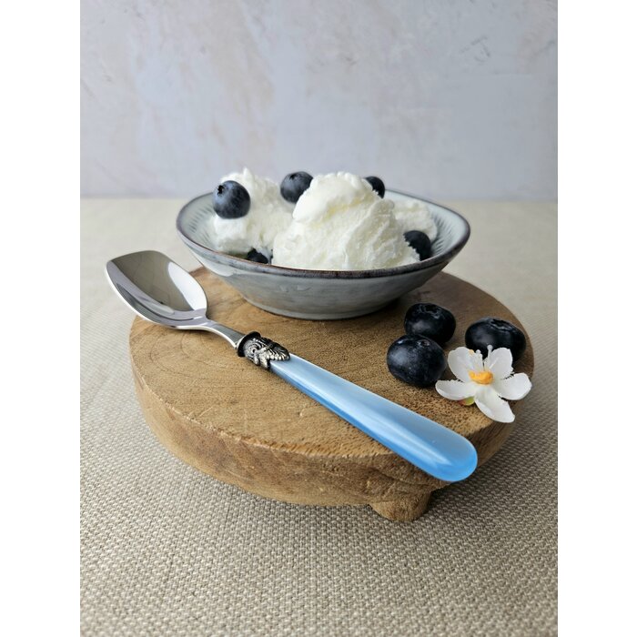 Cuillère Glace, avec manche Bleu Clair (nacré)