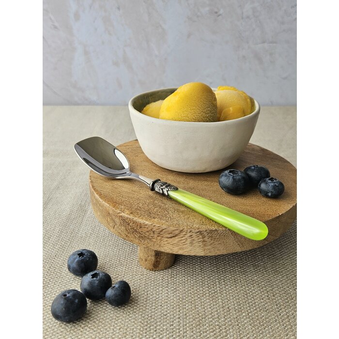 Ice Cream Spoon, with Light Green handle (mother-of-pearl sheen)