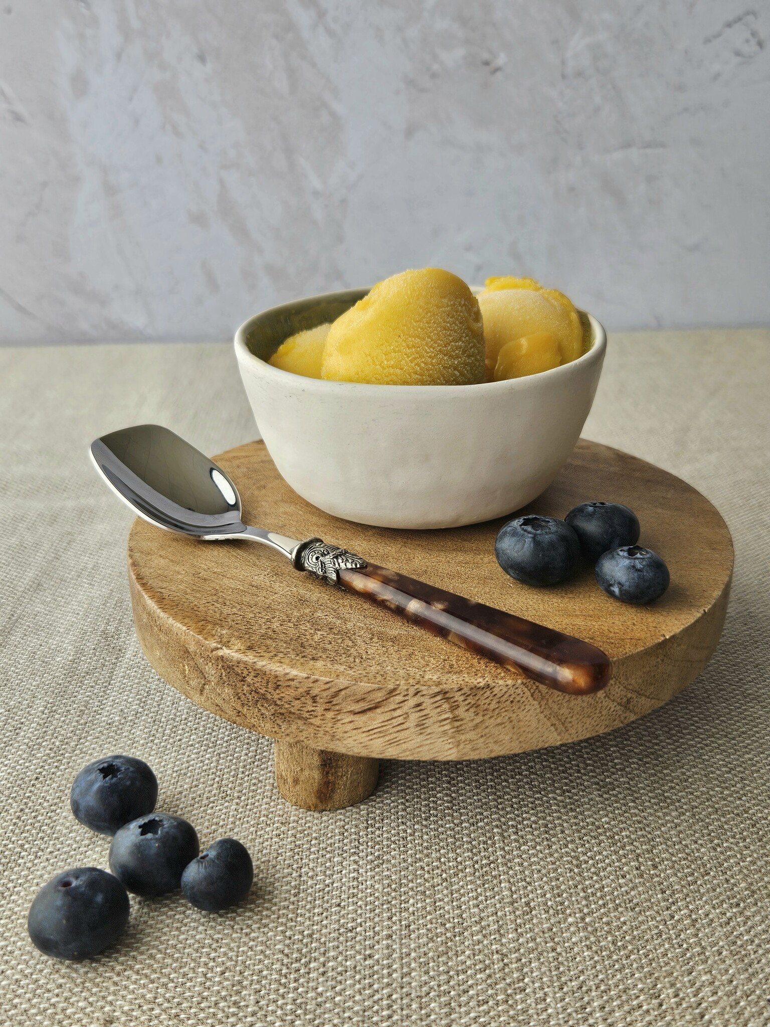Ice Cream Spoon, with Brown handle (turtle motif)